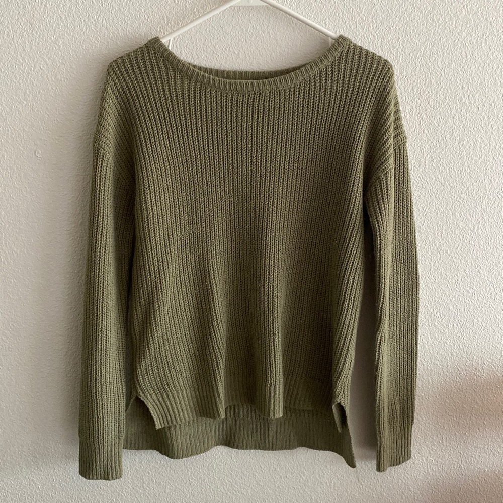 Army green sweater